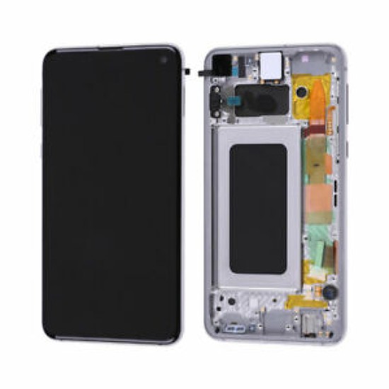 TOUCH+DISPLAY+FRAME SAMSUNG GALAXY S10E G970 BLACK (SERVICE PACK GH82-18852A/18836A)